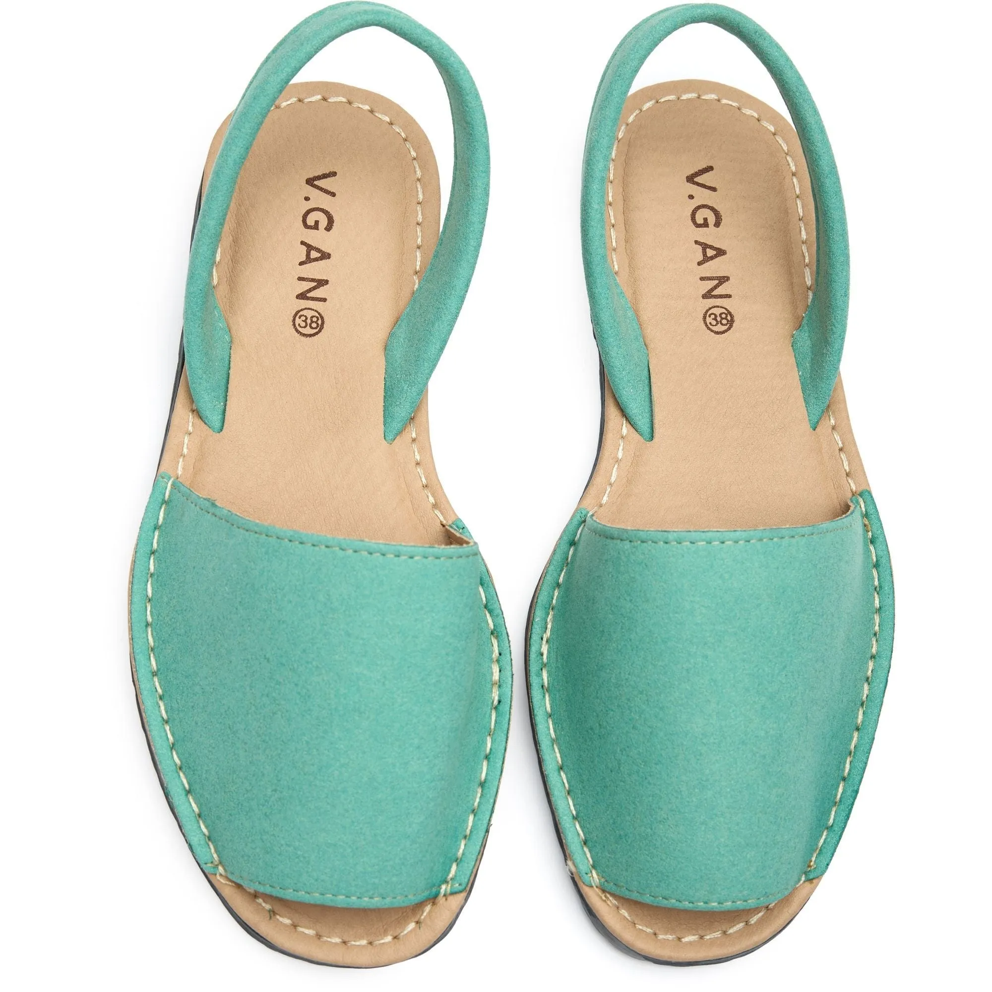 Rambu Women's Vegan Suede Menorcan Sandals | Turquoise