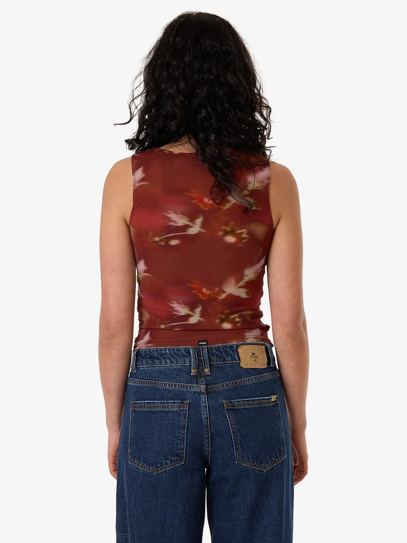 Rhapsody Floral Top - Cabernet