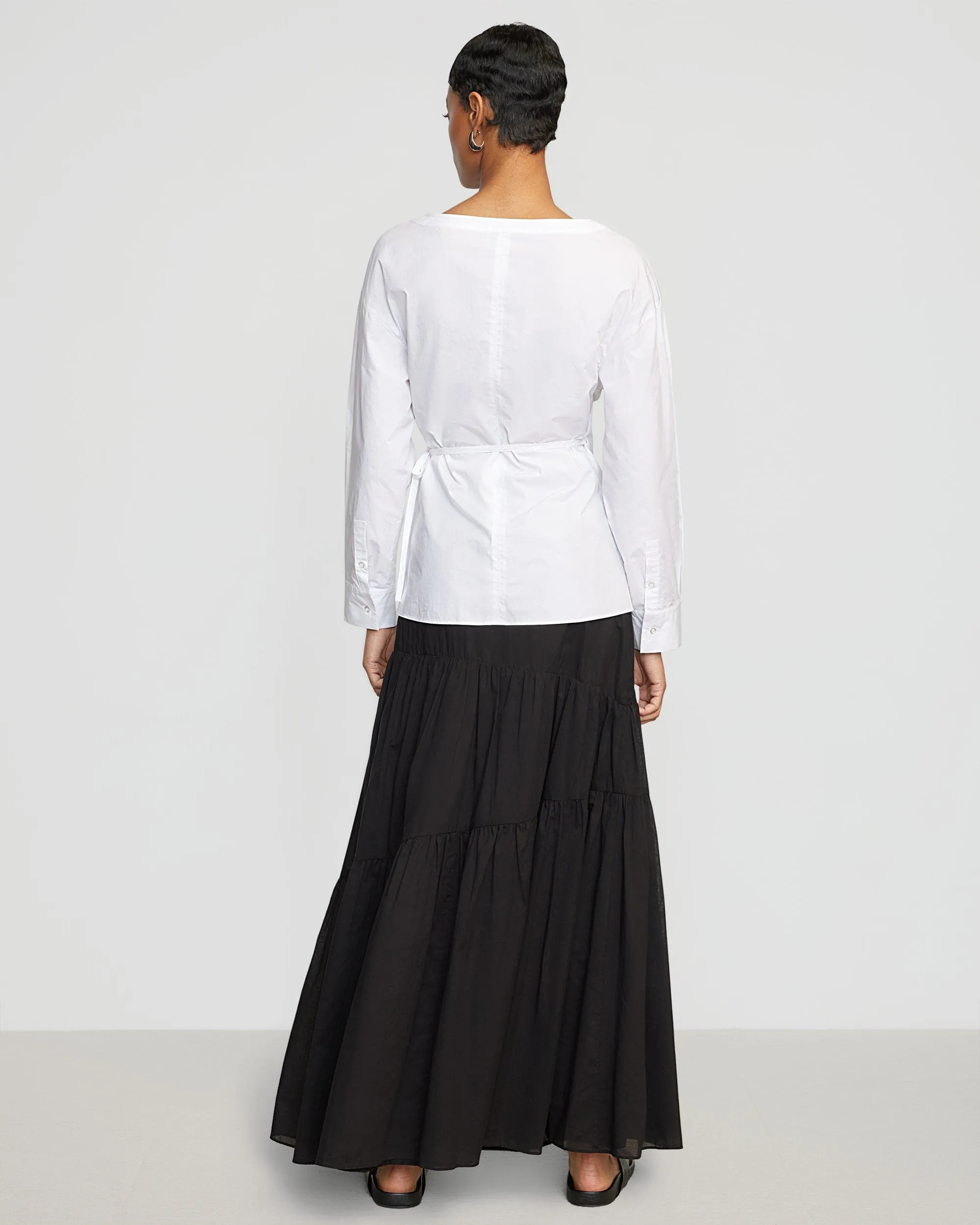 Runa Tiered Cotton Maxi Skirt