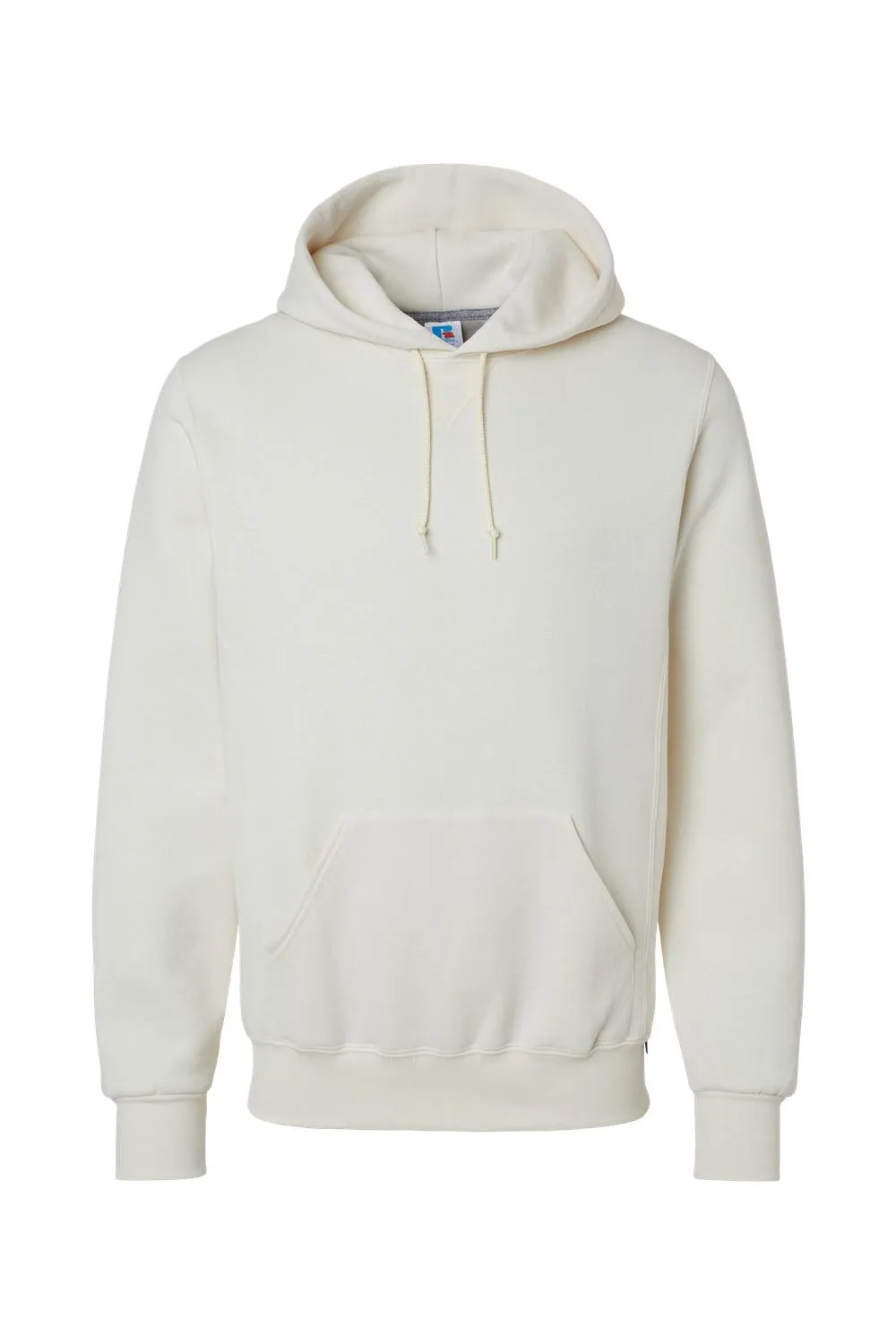 Russell Athletic Mens Dri-Power Moisture Wicking Hooded Sweatshirt Hoodie w/ Pouch Pocket - Vintage White