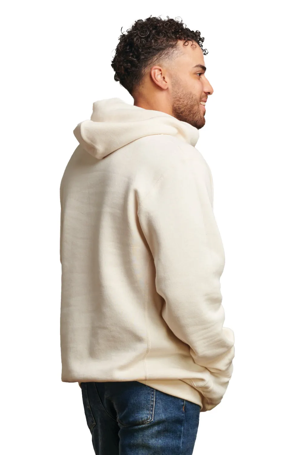 Russell Athletic Mens Dri-Power Moisture Wicking Hooded Sweatshirt Hoodie w/ Pouch Pocket - Vintage White