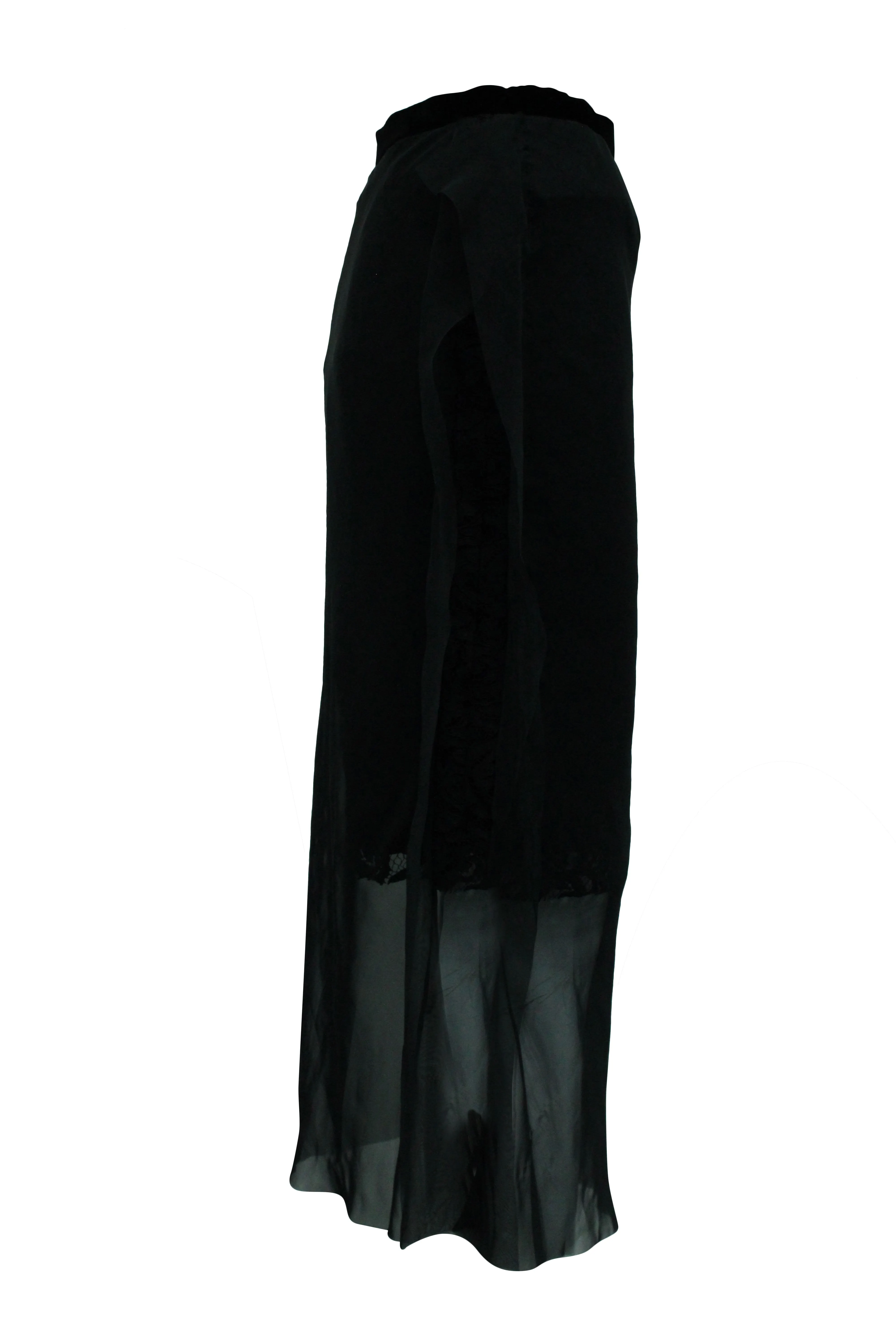 Sacai Lace Skirt in Black Polyster