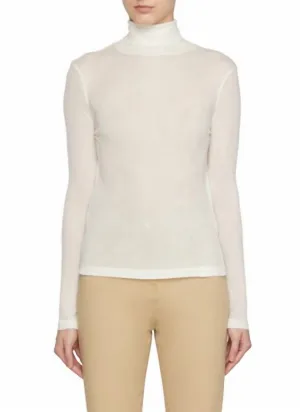 Sandy Turtleneck Top In Ivory