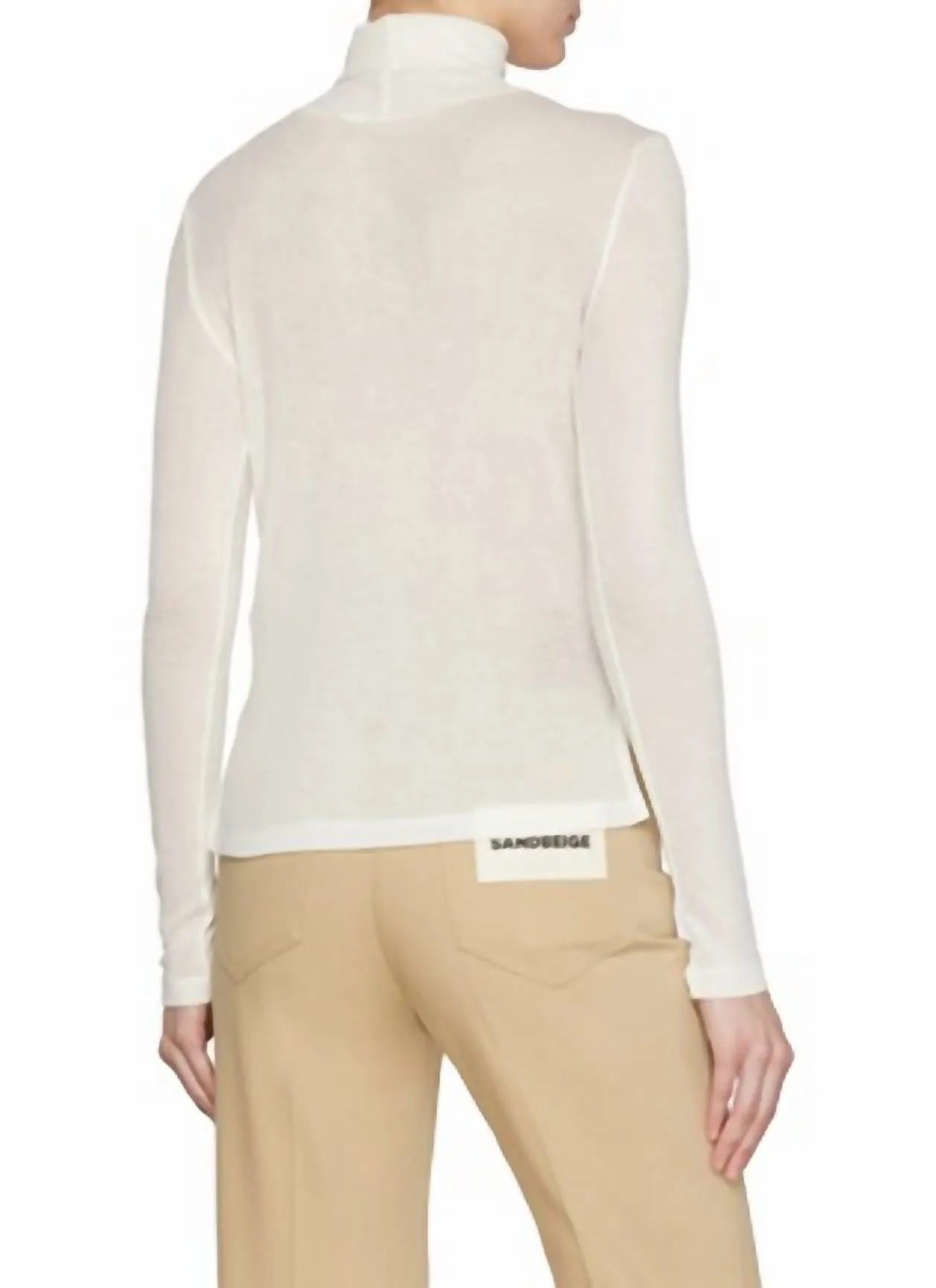 Sandy Turtleneck Top In Ivory