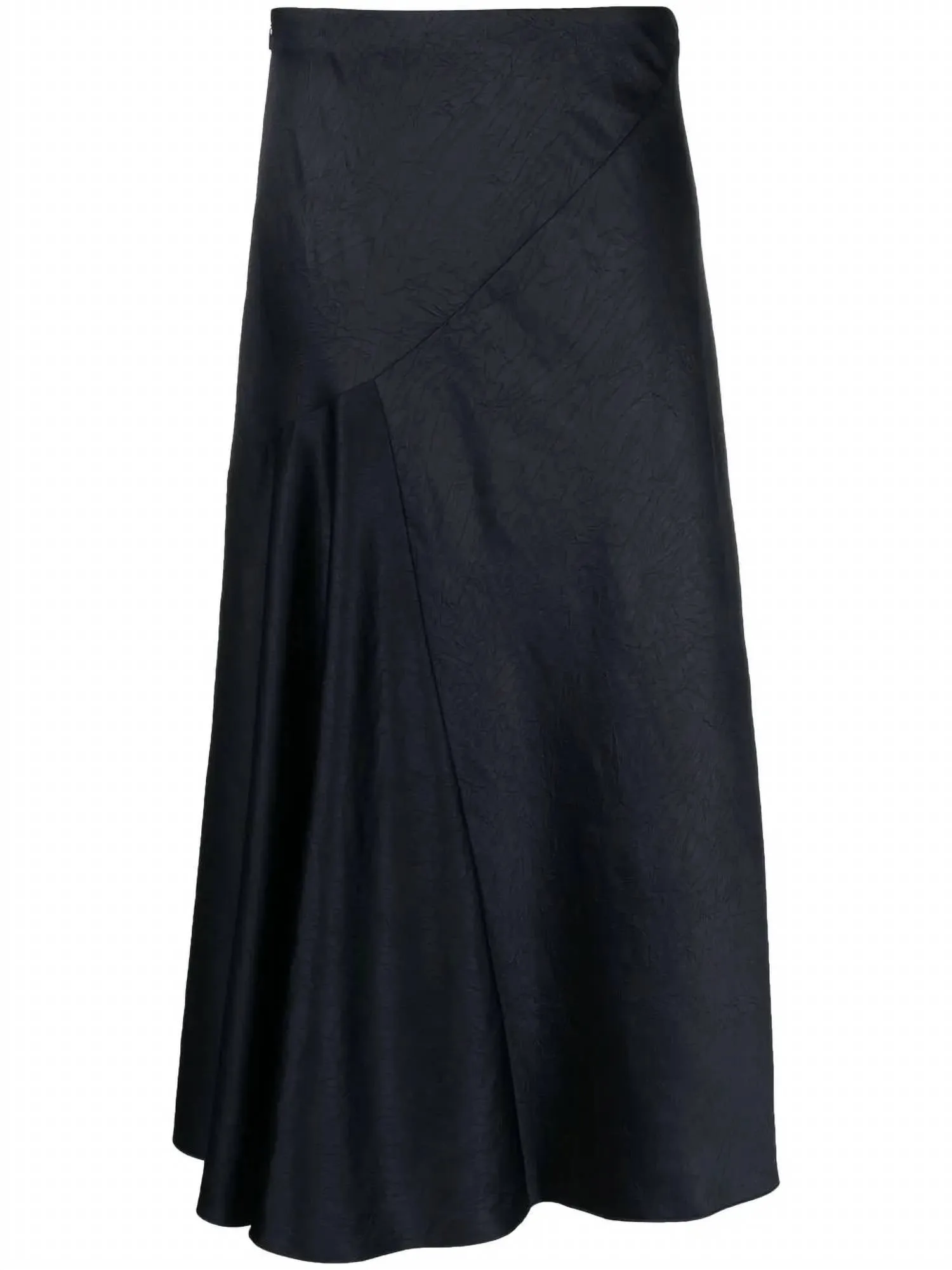 Satin Draped Slip Skirt In Coastal