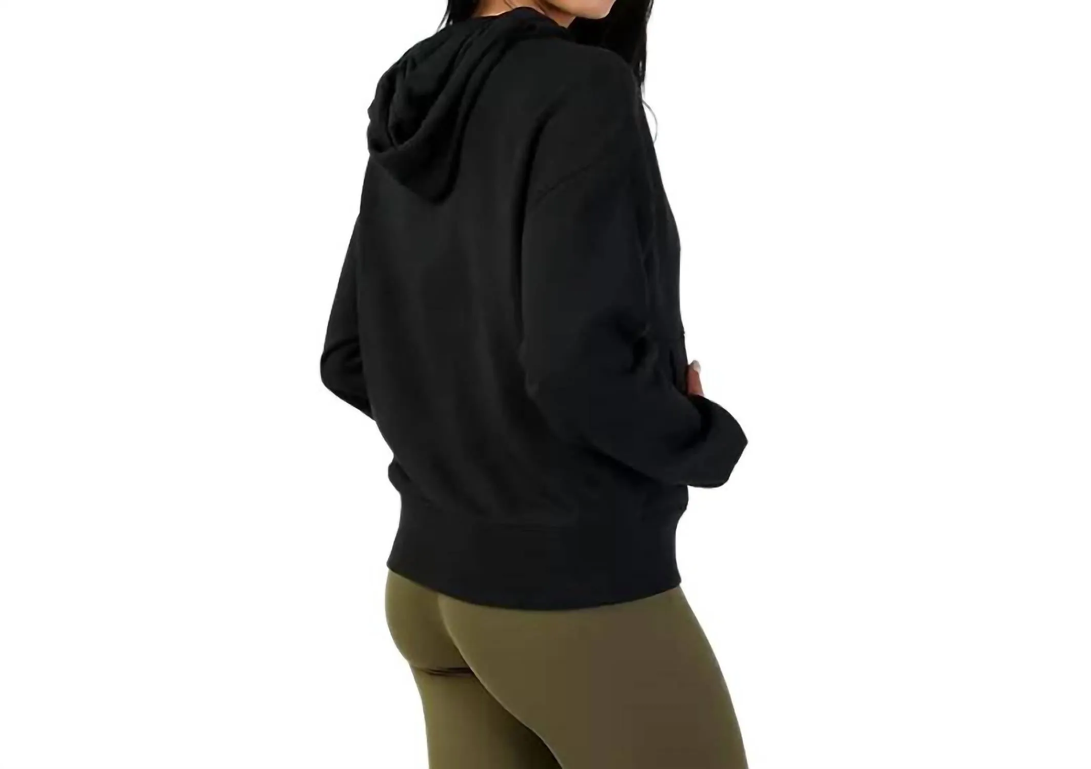 Sensory Fleece Pullover Hoodie In Black