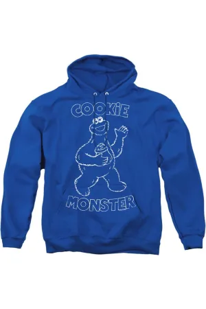 Sesame Street Simple Cookie Adult Pull Over Hoodie