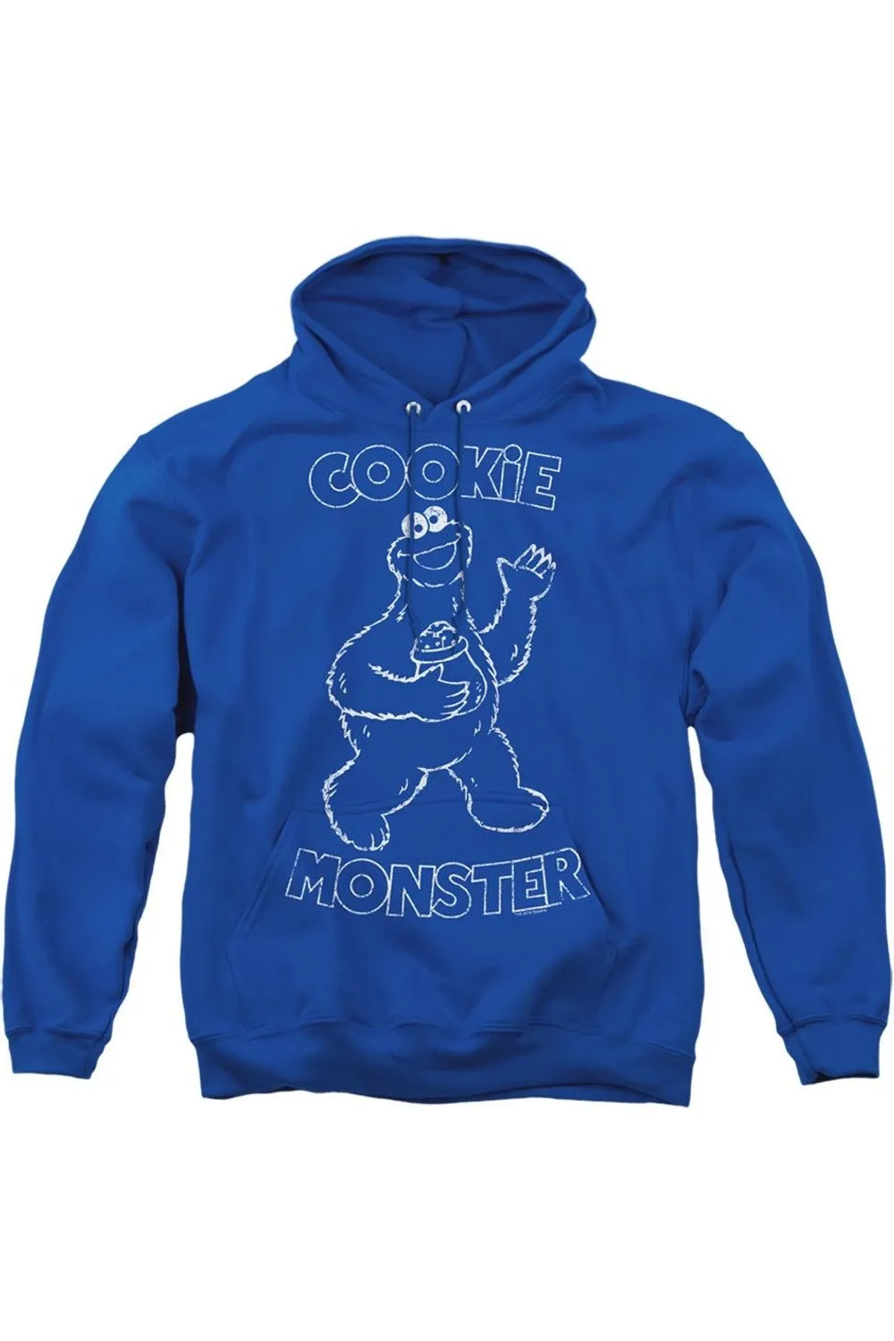 Sesame Street Simple Cookie Adult Pull Over Hoodie