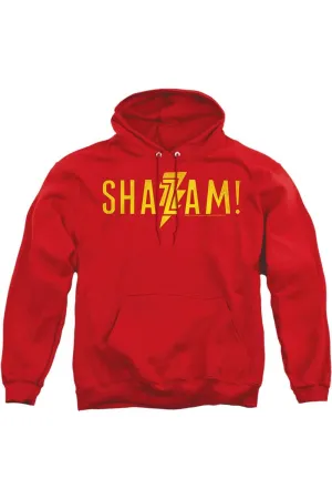 Shazam Movie Flat Logo Adult Pull Over Hoodie / Hooded Sweatshirt