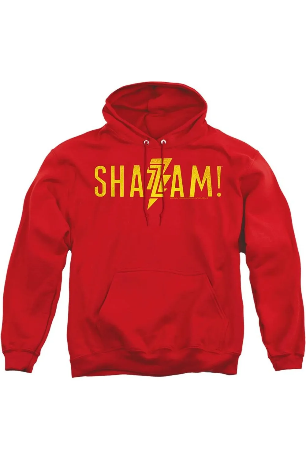 Shazam Movie Flat Logo Adult Pull Over Hoodie / Hooded Sweatshirt
