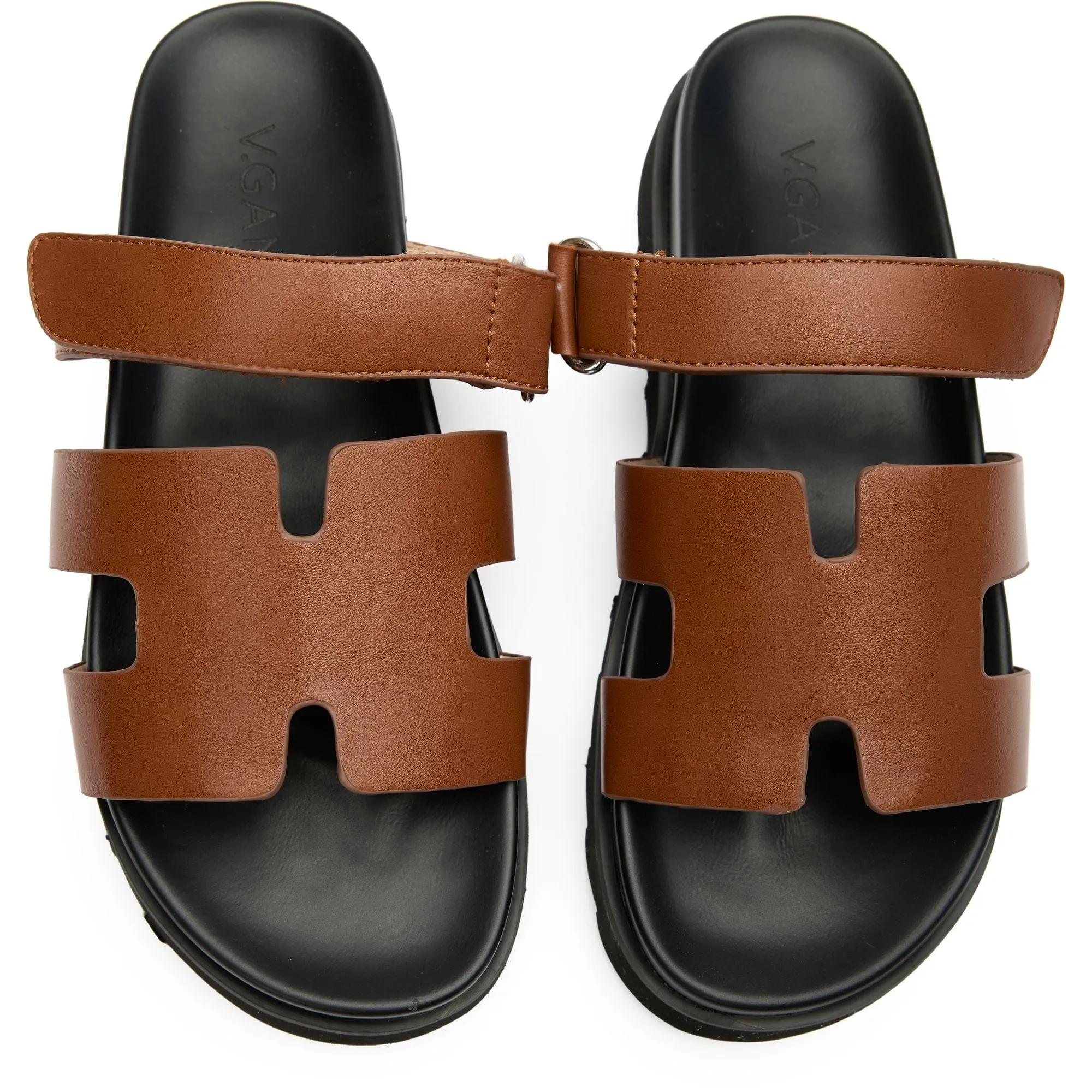 Shea Women's Vegan Leather Slide Sandals | Tan