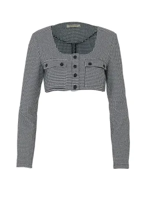 Shoulder Pad Crop Top