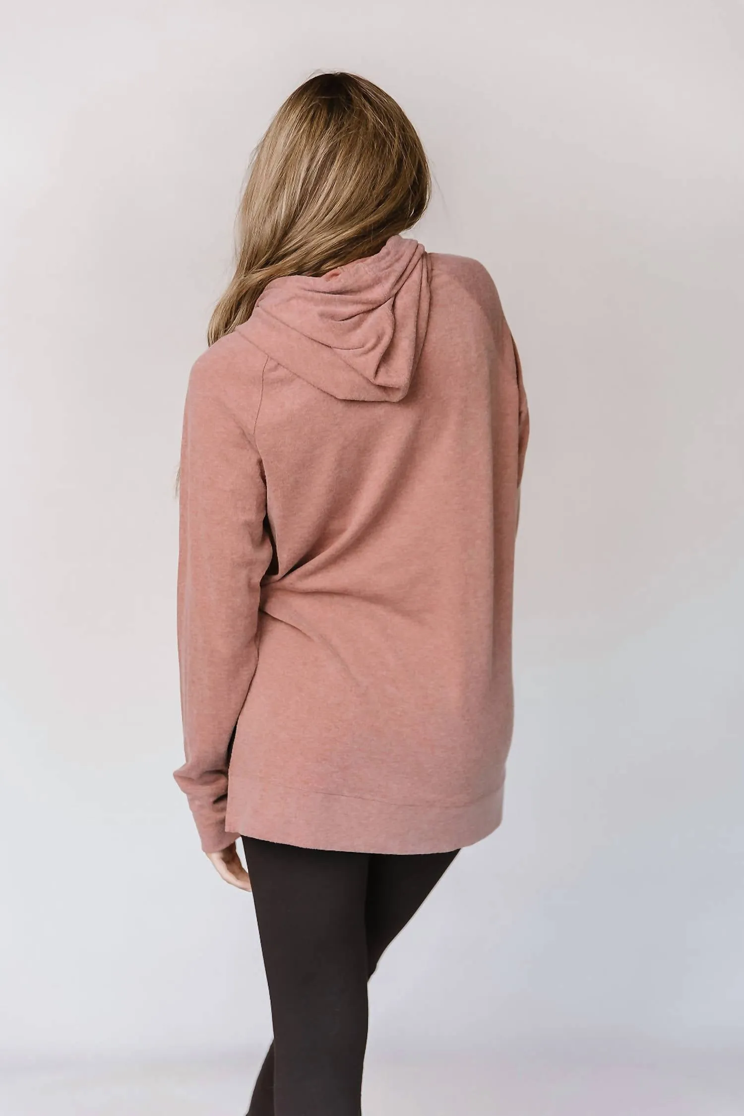 Sideslit Hoodie In Burnt Sienna