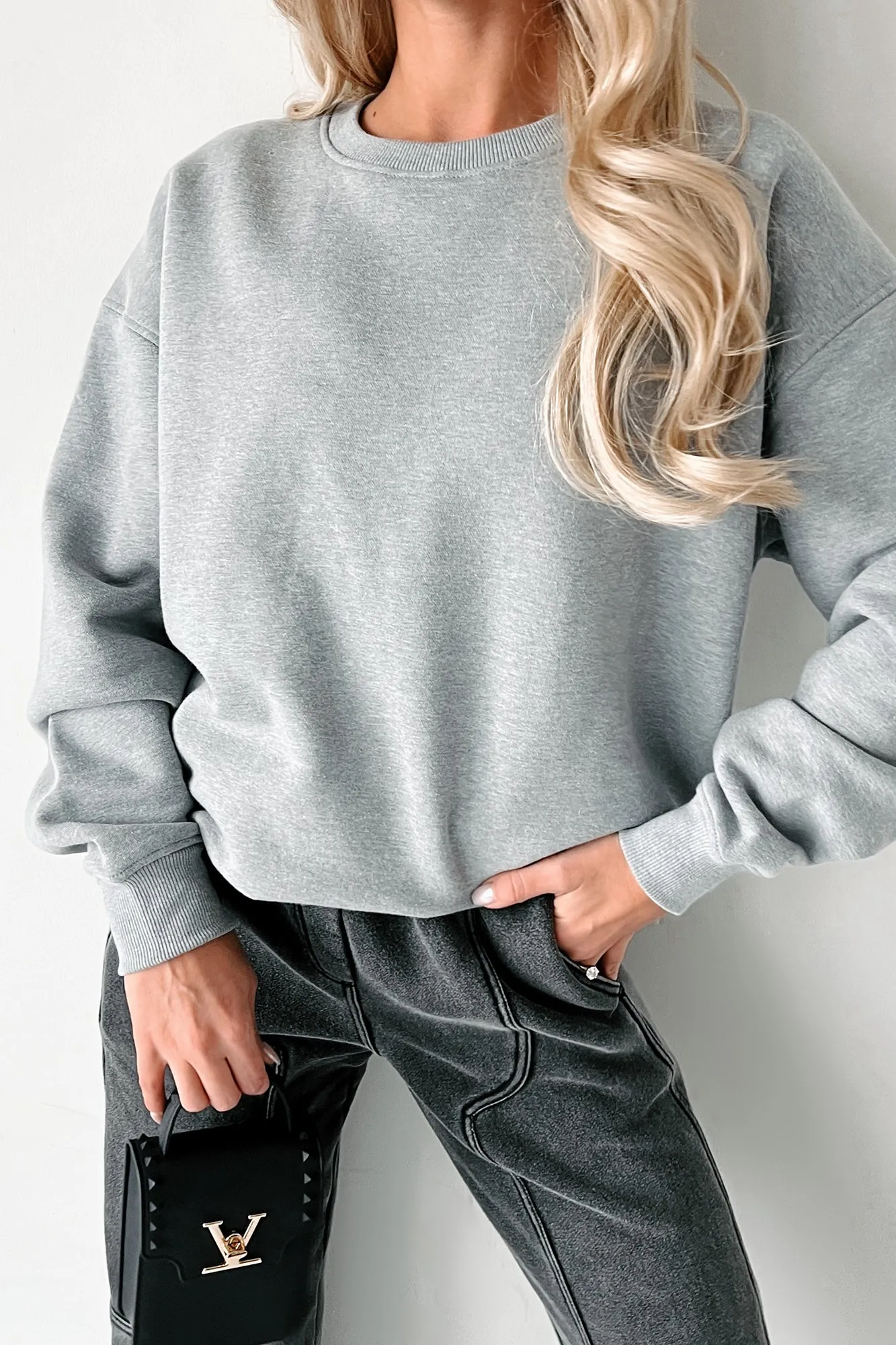 Simple Appreciation Crewneck Sweatshirt (Heather Grey)