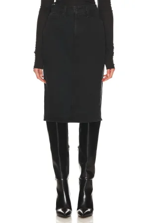 Siren Midi Skirt In Pitch Dark