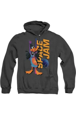 Space Jam 2 Daffy Standing Adult Heather Hoodie / Hooded Sweatshirt