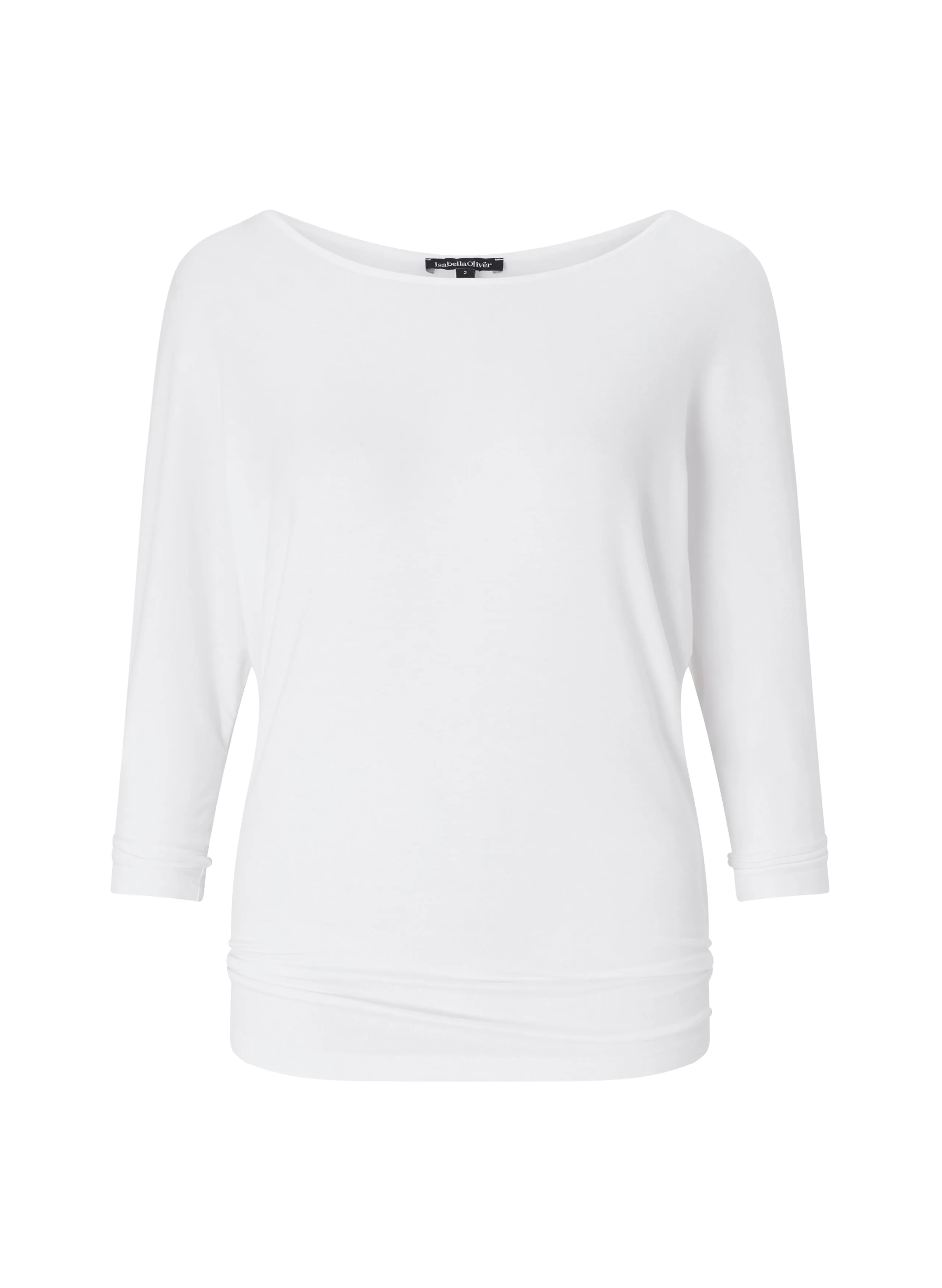 Spenser LENZING™ ECOVERO™ Relaxed Boat Neck Top | Pure White