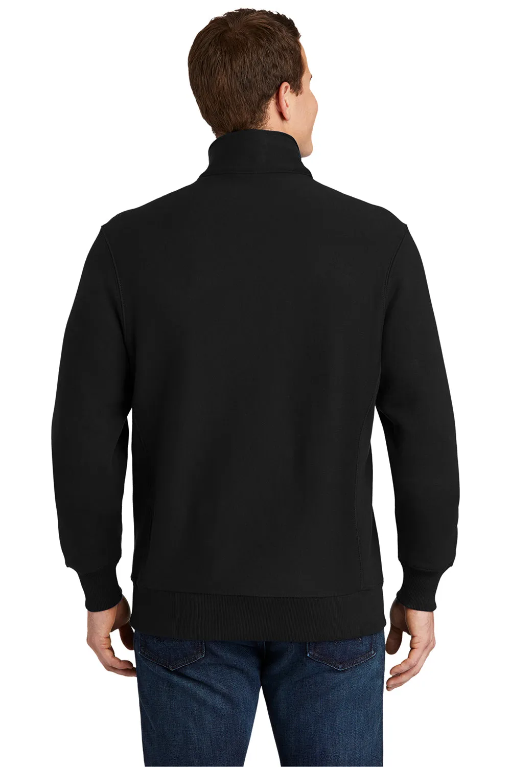 Sport-Tek Mens Fleece 1/4 Zip Sweatshirt - Black