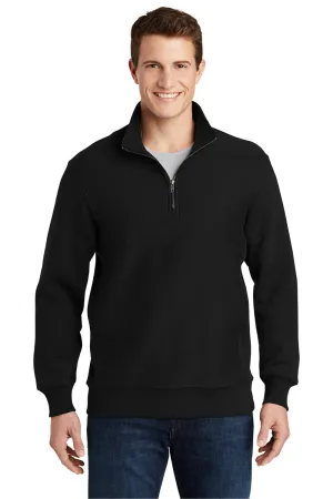 Sport-Tek Mens Fleece 1/4 Zip Sweatshirt - Black