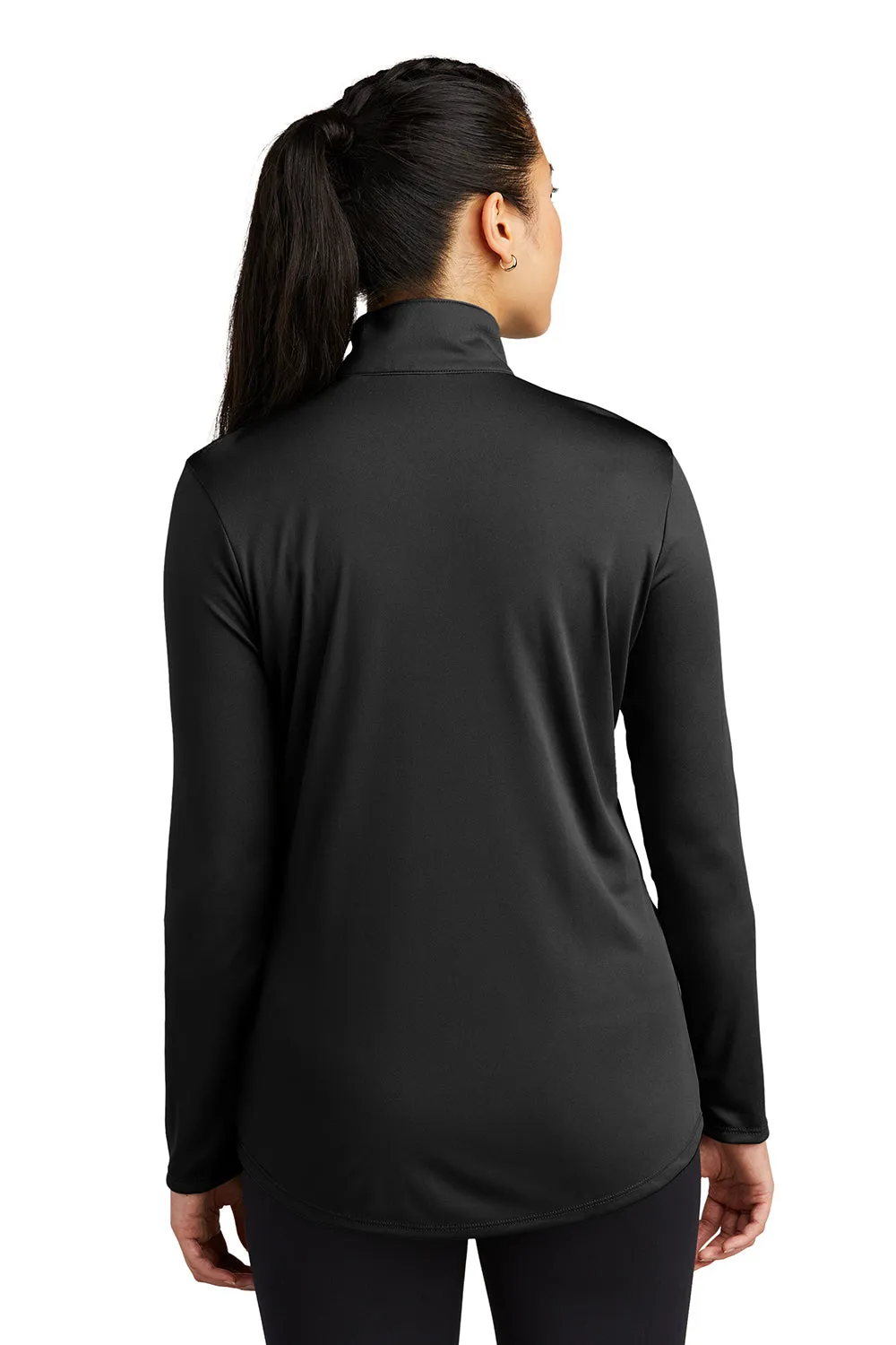 Sport-Tek Womens Competitor Moisture Wicking 1/4 Zip Sweatshirt - Black
