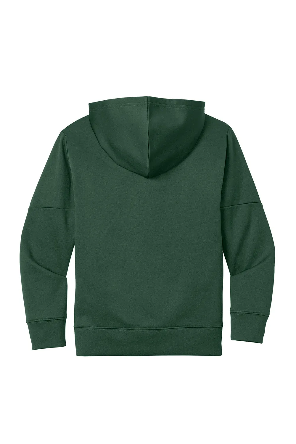 Sport-Tek Youth Sport-Wick Moisture Wicking United Fleece Hooded Sweatshirt Hoodie w/ Pouch Pocket - Forest Green/White