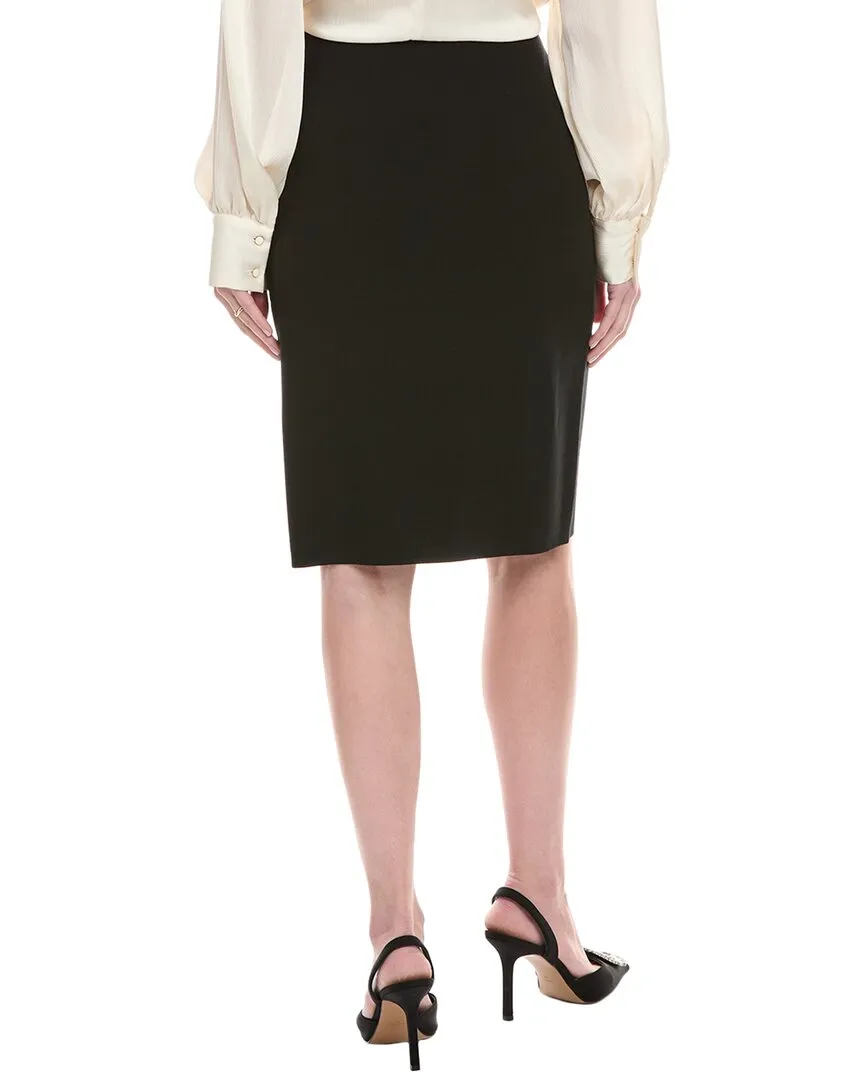 St. John Solid Stretch Knit Pencil Skirt
