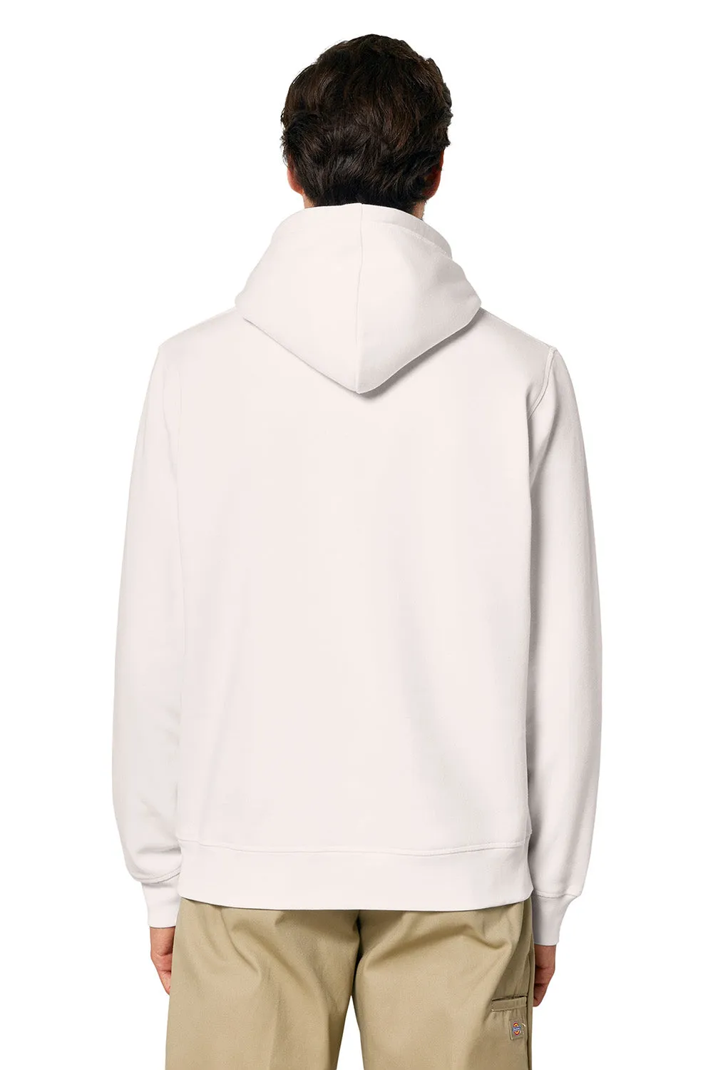 Stanley/Stella Mens Drummer 2.0 Hooded Sweatshirt Hoodie w/ Pouch Pocket - Vintage White