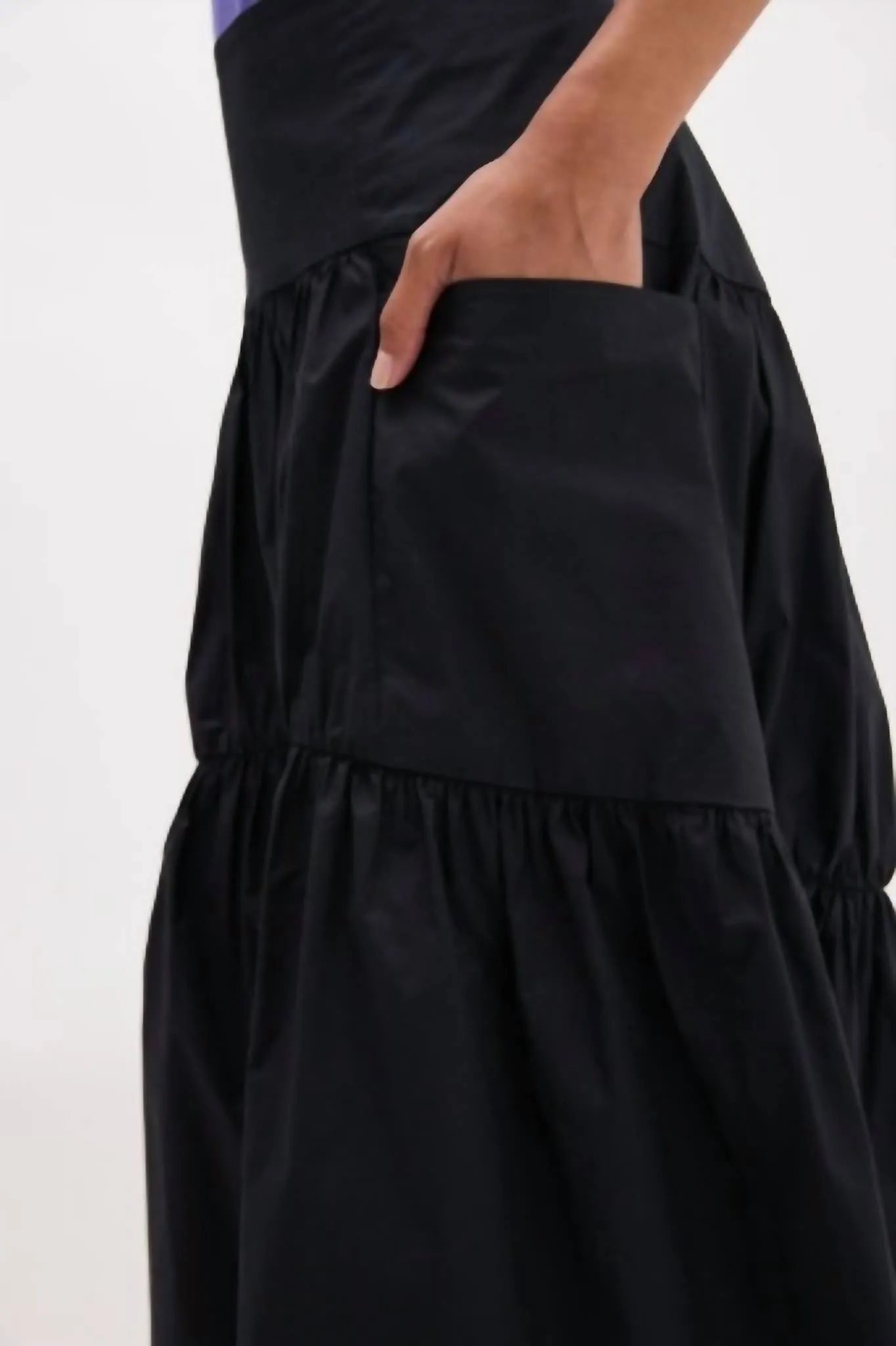 Stevie Tiered Maxi Skirt In Black