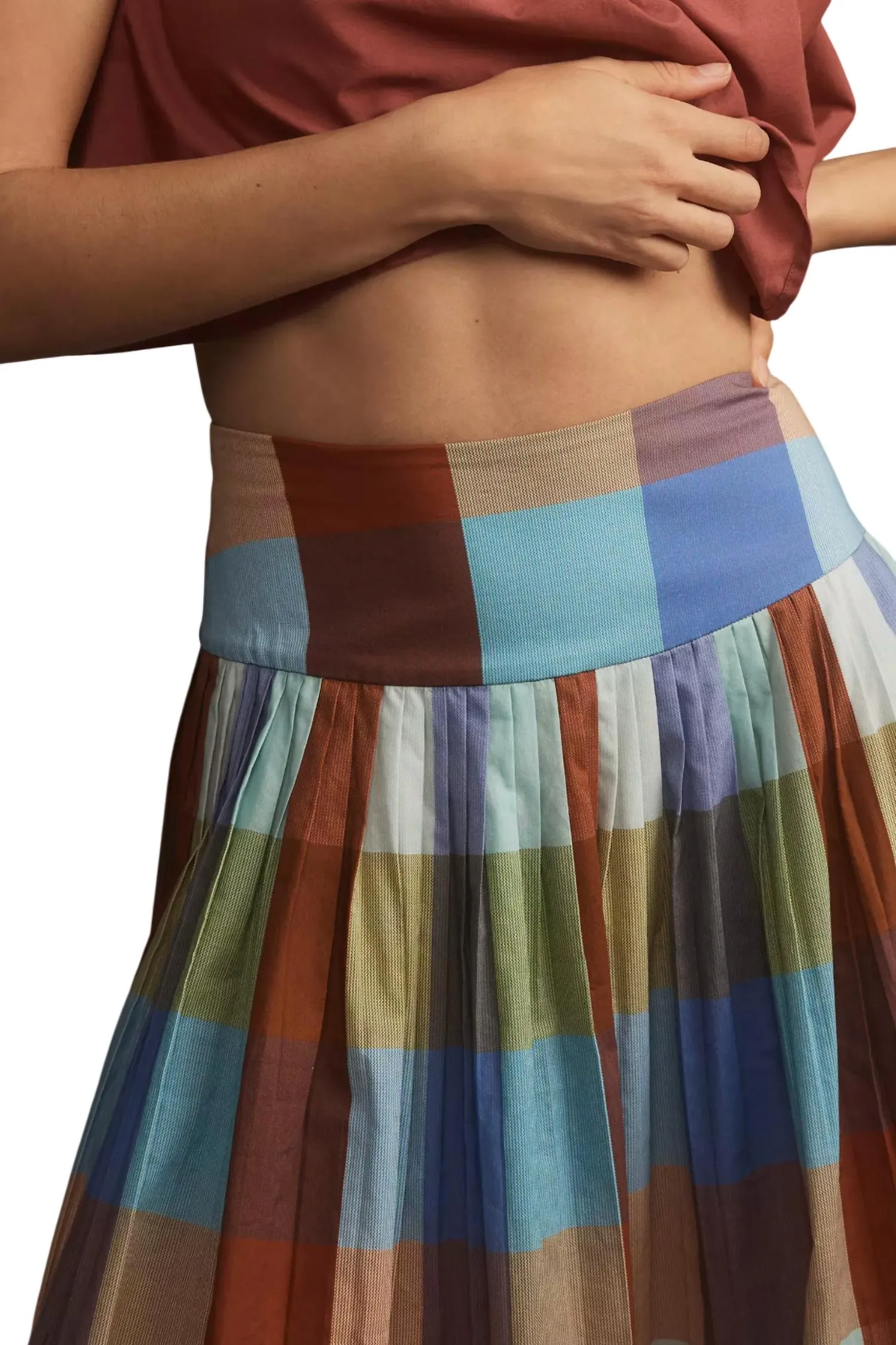 Stratton Midi Skirt In Tatbury Plaid