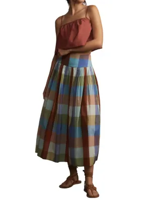 Stratton Midi Skirt In Tatbury Plaid