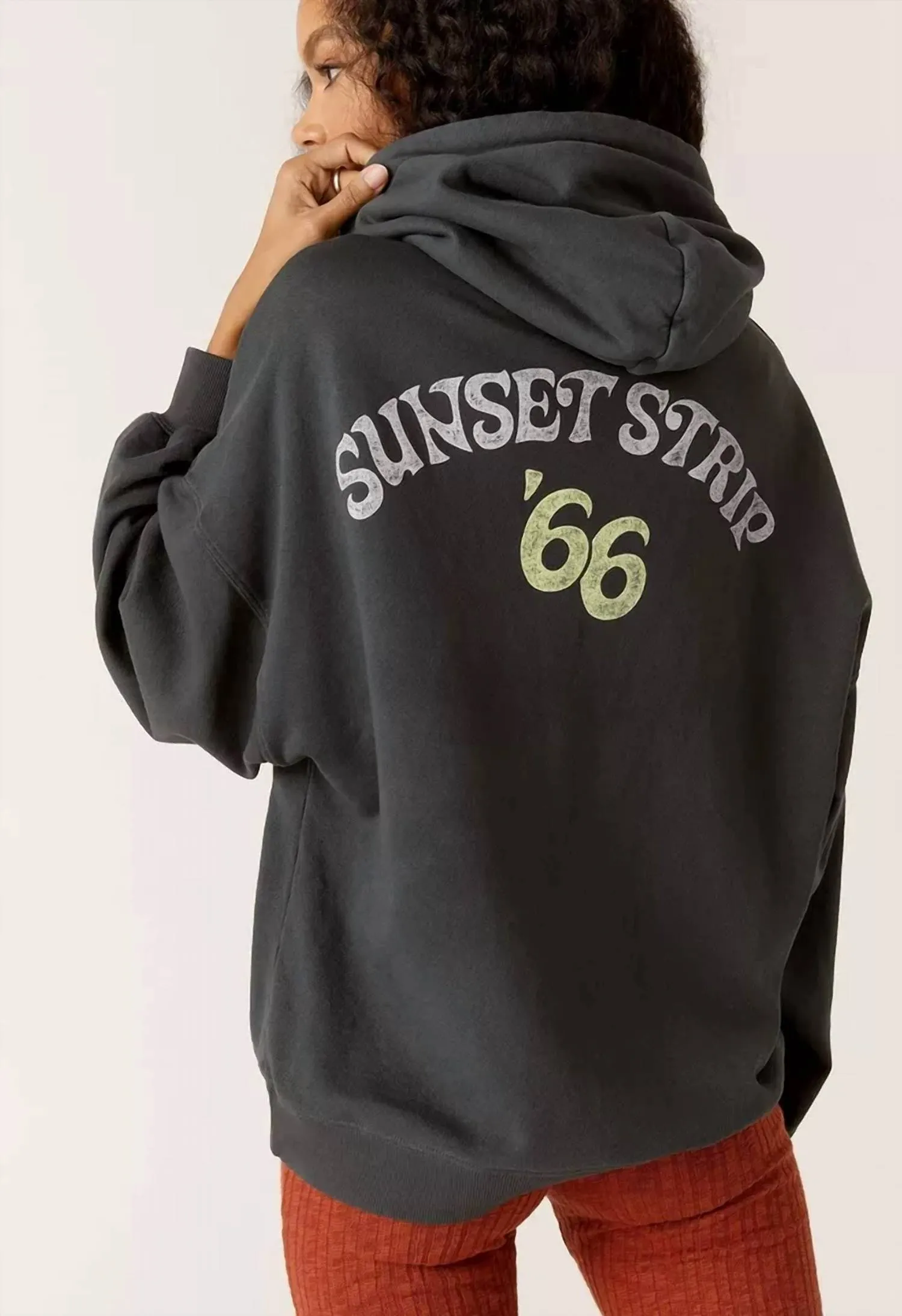 Sunset '66 Oversized Hoodie In Black