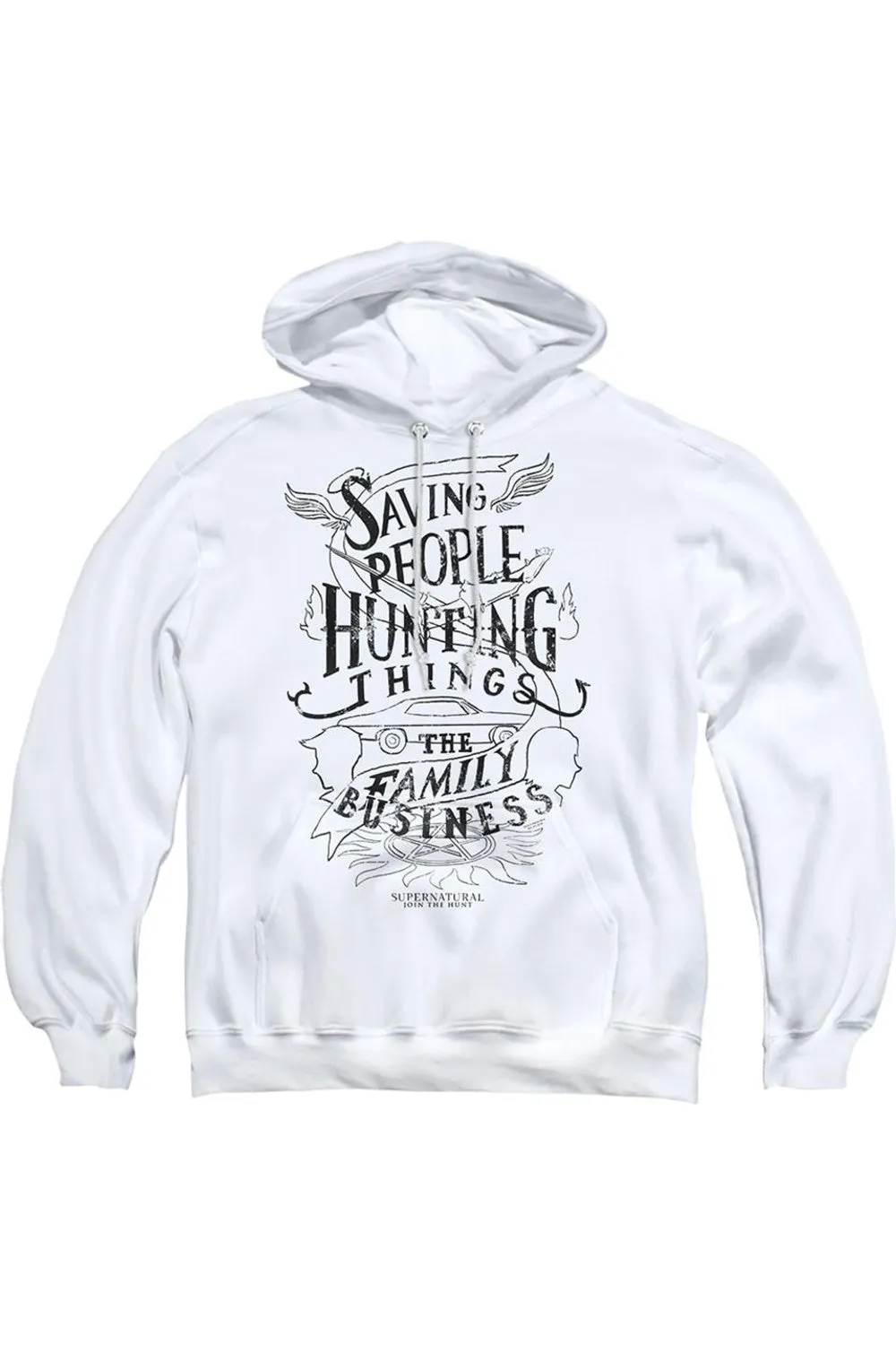 Supernatural Family Business Adult Pull Over Hoodie / Hooded Sweatshirt