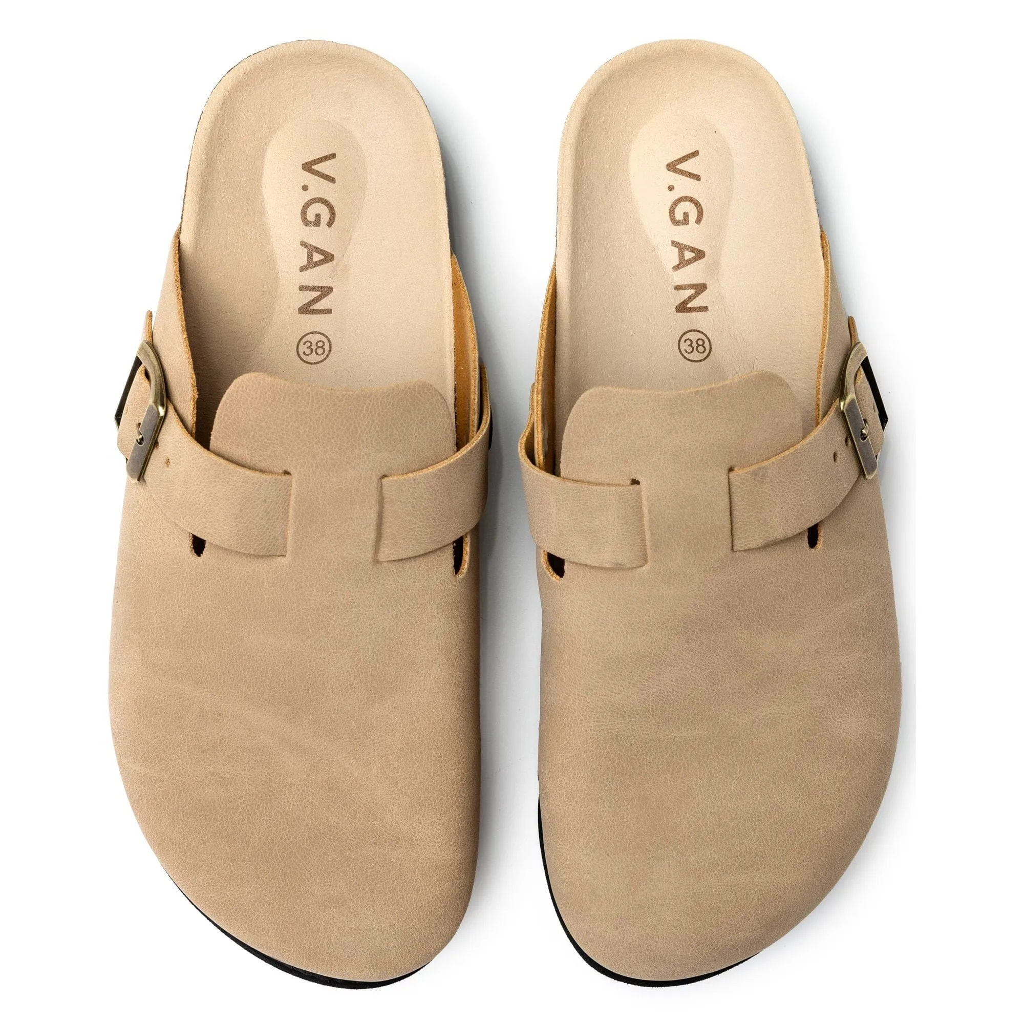 Taro Women's Footbed Vegan Sandals | Natural Taupe