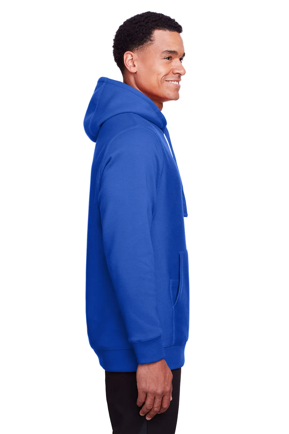 Team 365 Mens Zone HydroSport Fleece Water Resistant Hooded Sweatshirt Hoodie w/ Pouch Pocket - Royal Blue