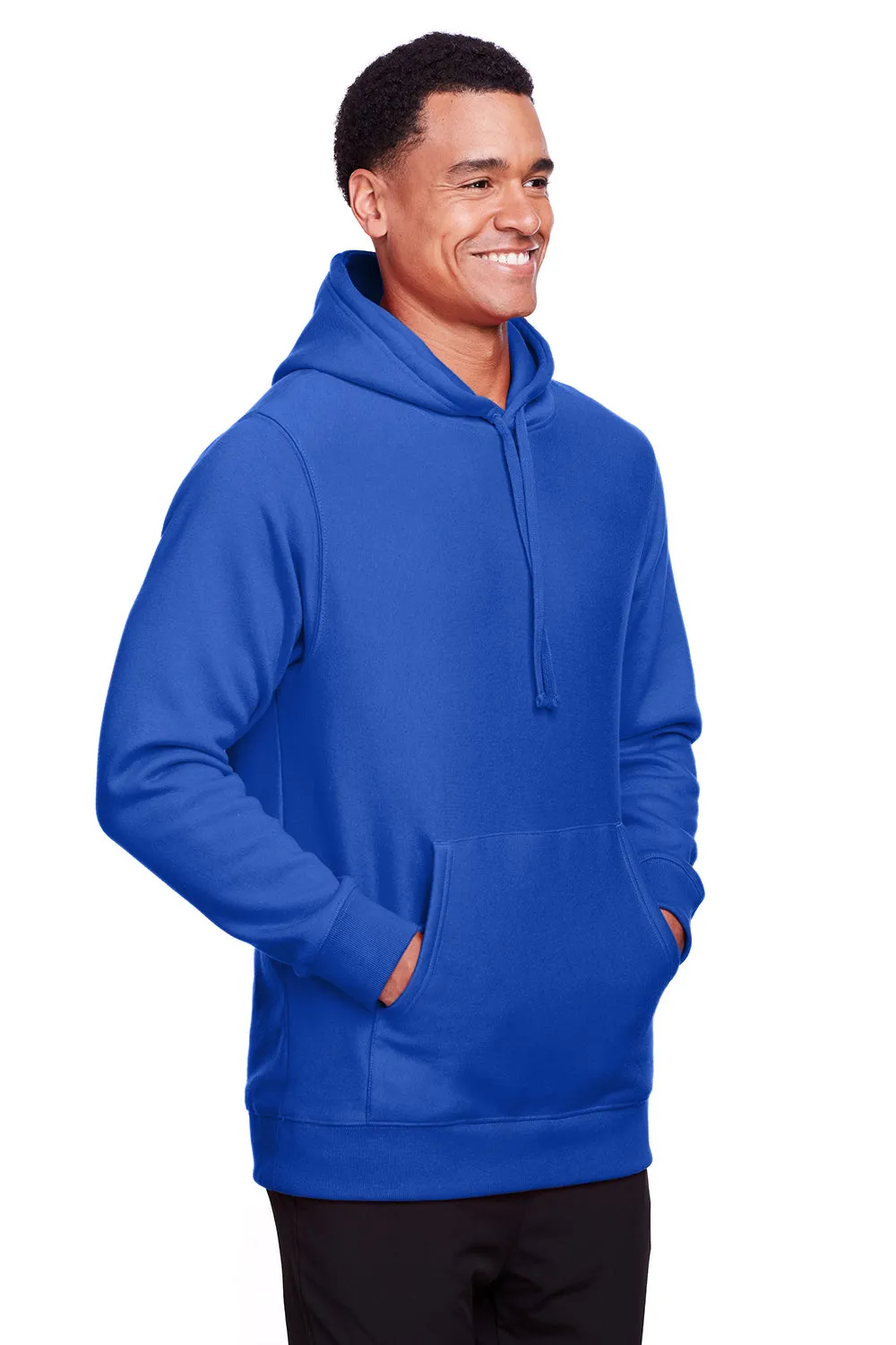 Team 365 Mens Zone HydroSport Fleece Water Resistant Hooded Sweatshirt Hoodie w/ Pouch Pocket - Royal Blue
