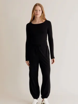 Teresa Women's Organic Cotton Joggers | Black