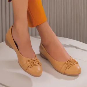 The Geom Beige Women's Dress Ballerinas Tresmode
