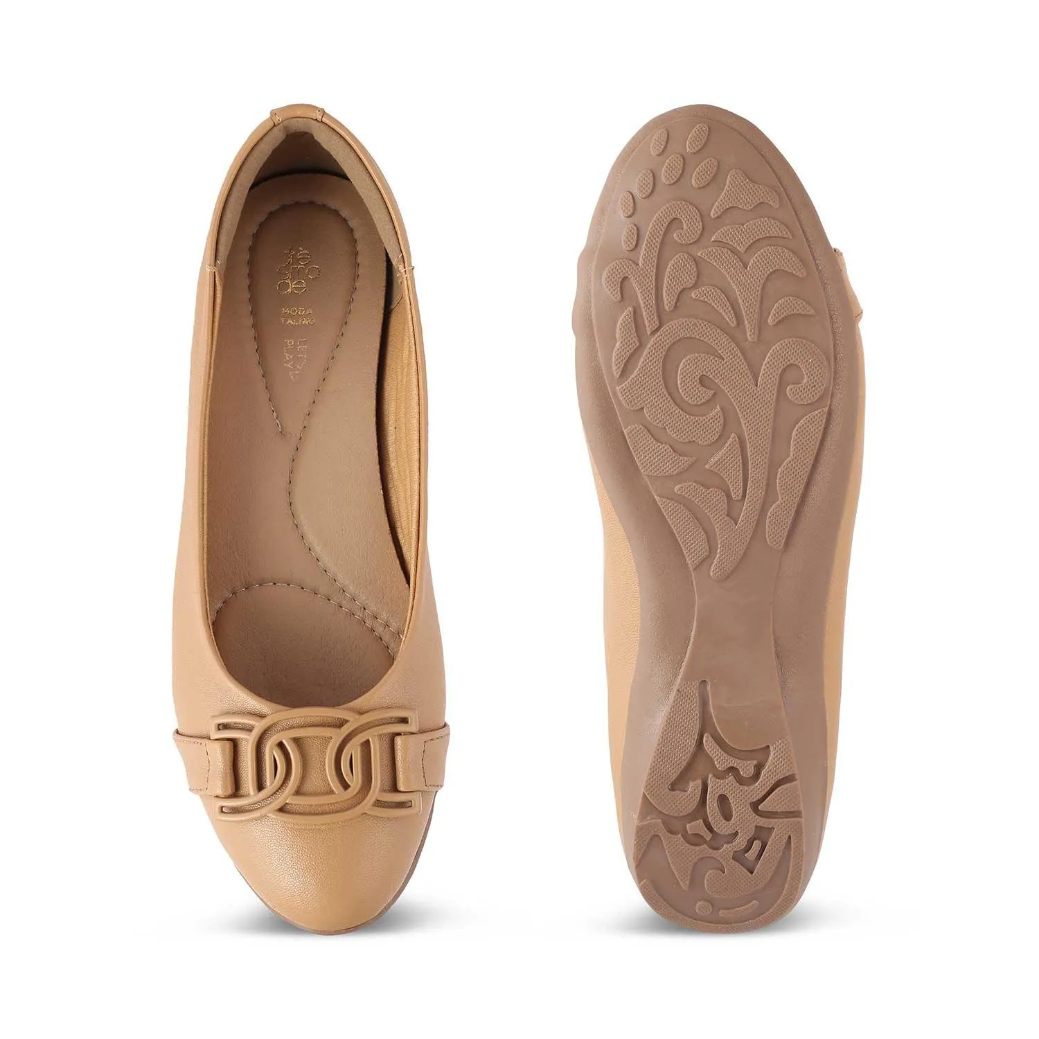 The Geom Beige Women's Dress Ballerinas Tresmode