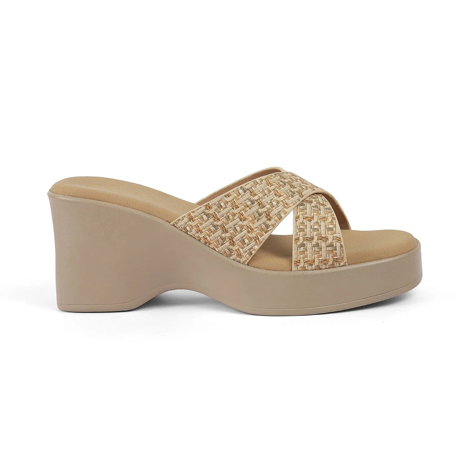 Tresmode Morio Beige Women's Dress Heel Sandals