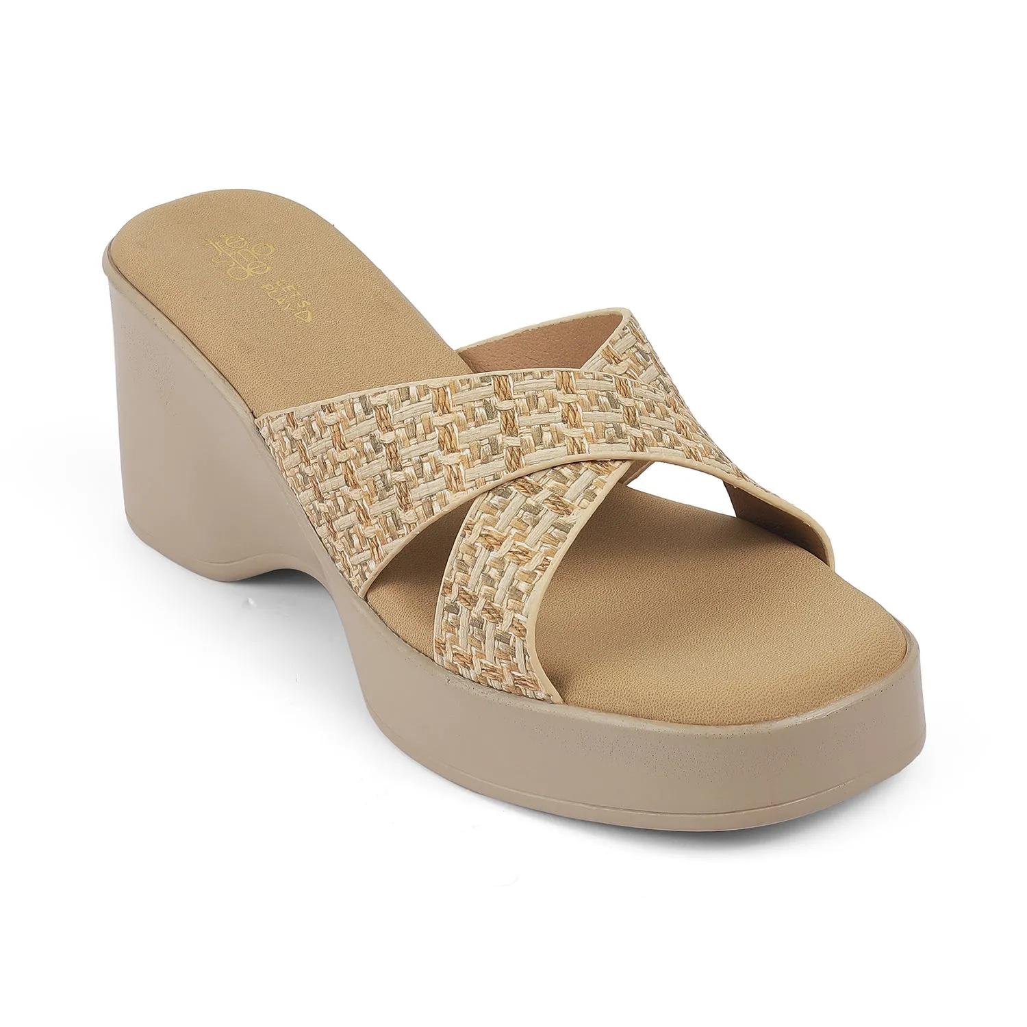 Tresmode Morio Beige Women's Dress Heel Sandals