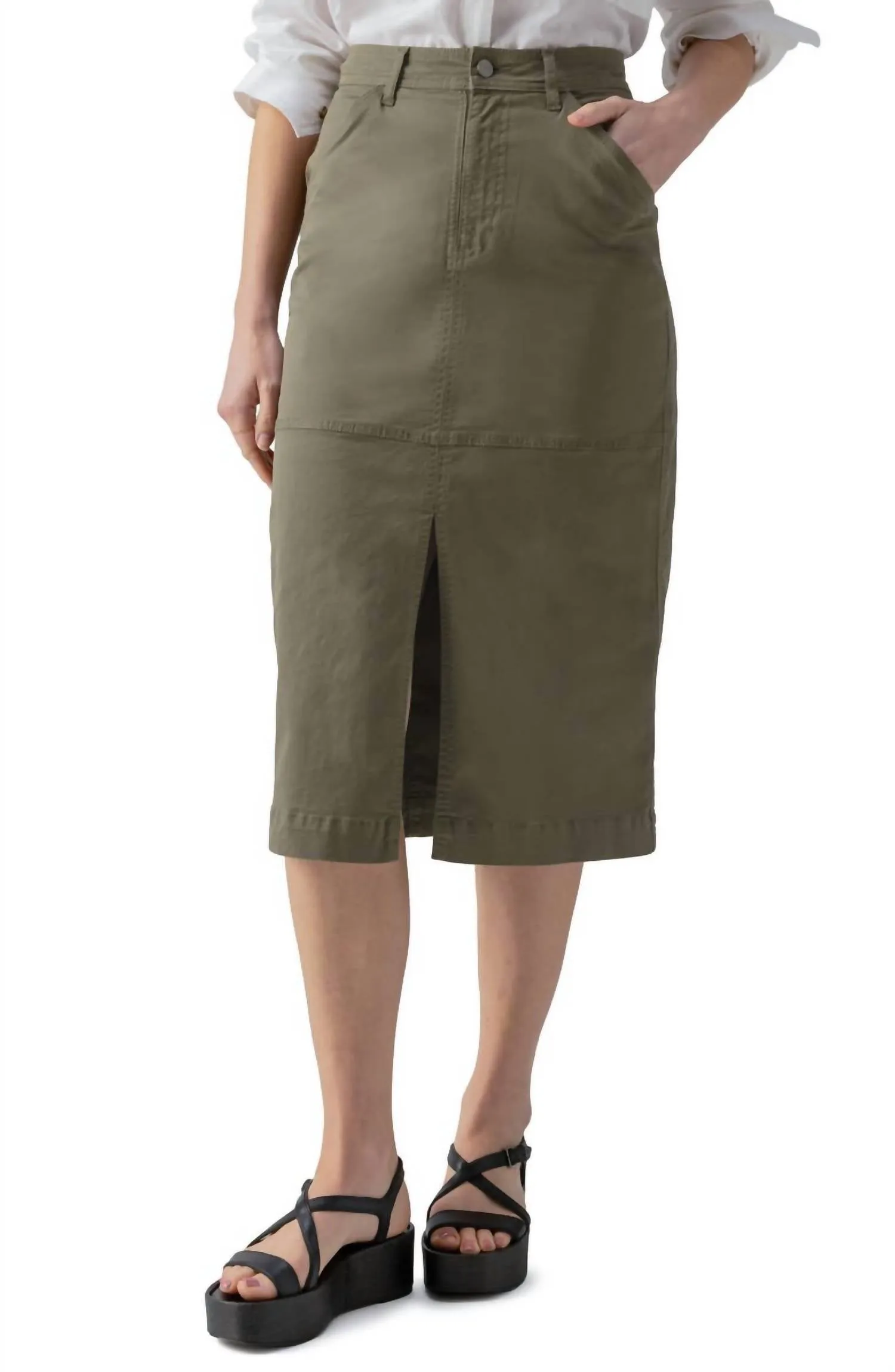 Triple Threat Skirt In Burnt Olive