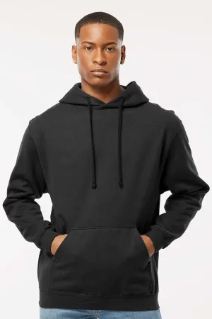Tultex Mens Fleece Hooded Sweatshirt Hoodie w/ Pouch Pocket - Black