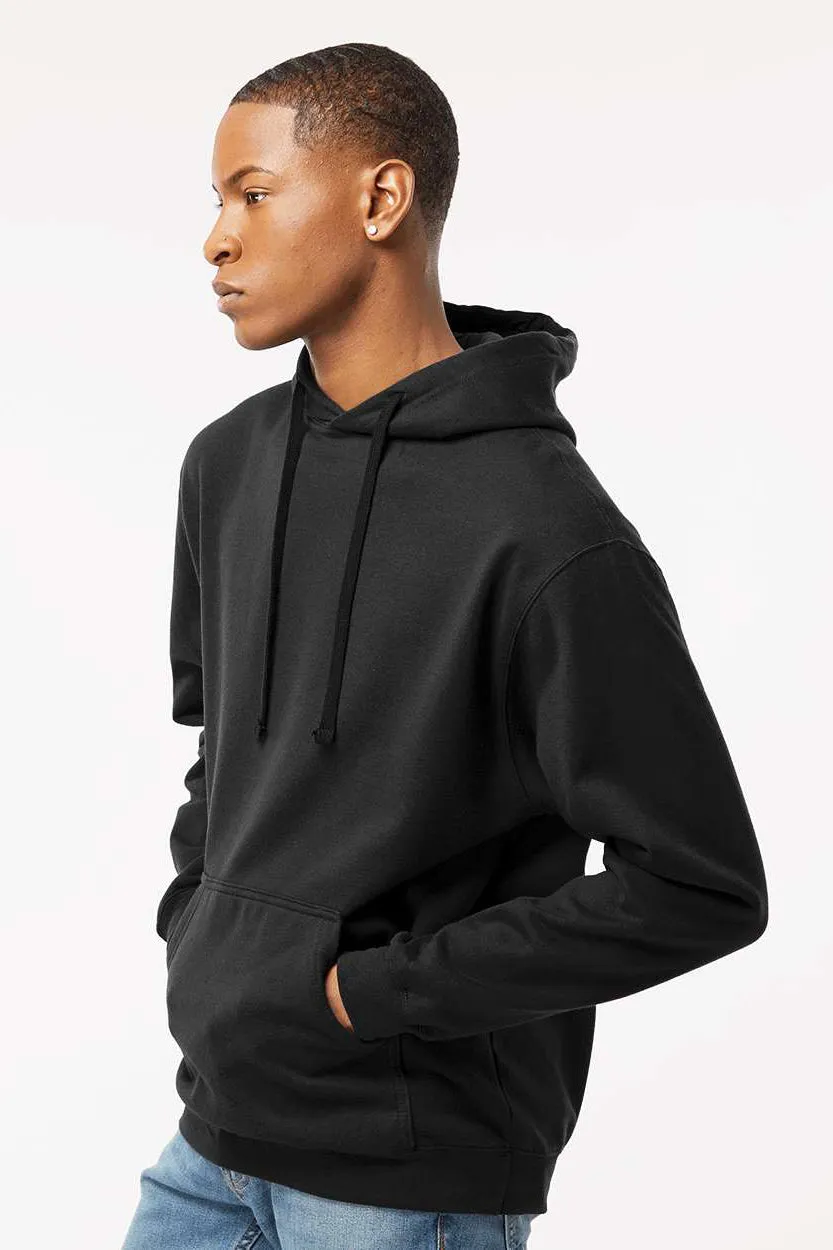 Tultex Mens Fleece Hooded Sweatshirt Hoodie w/ Pouch Pocket - Black