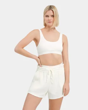 UGG Gwendolynn Sports Bra Women Small White Scoop Neck Performance Active ERK254