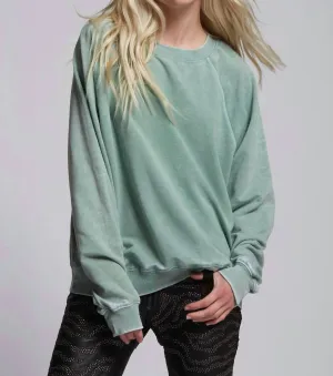 Unisex - Vintage Washed Sweatshirt In Dill Weed