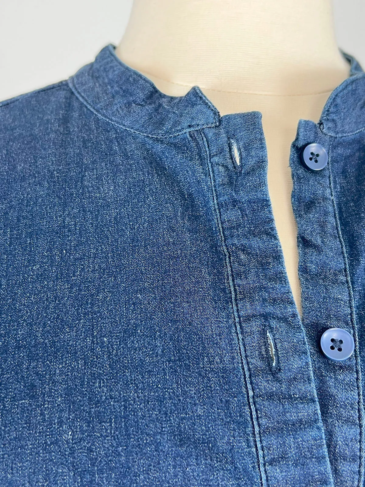 Universal Standard Size M (18/20) Blue Chambray Dress