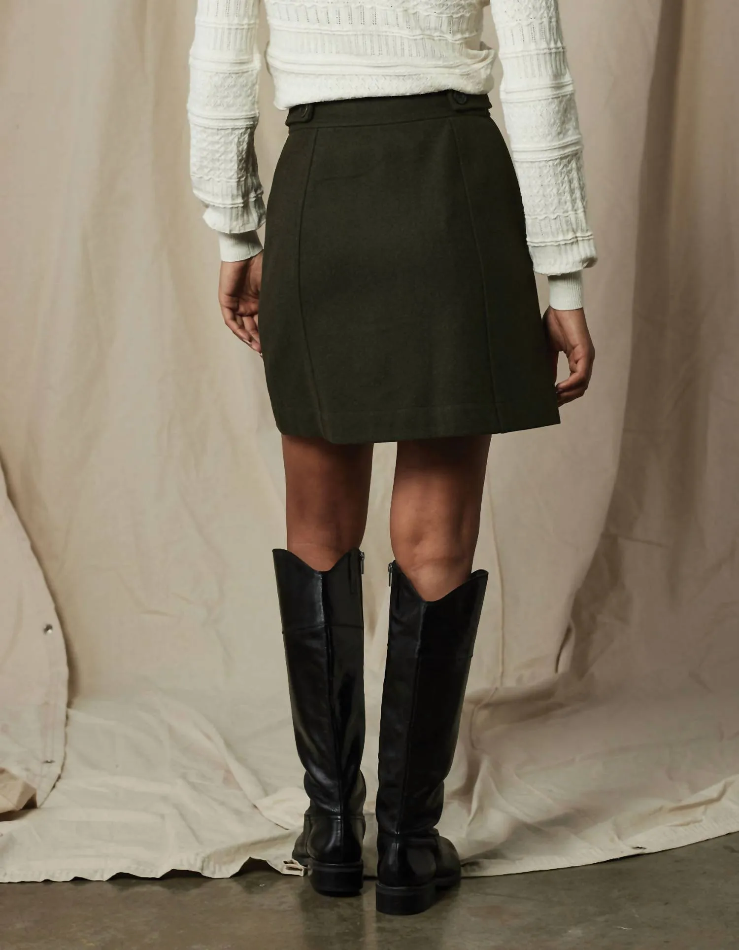 Utility Mini Skirt In Green