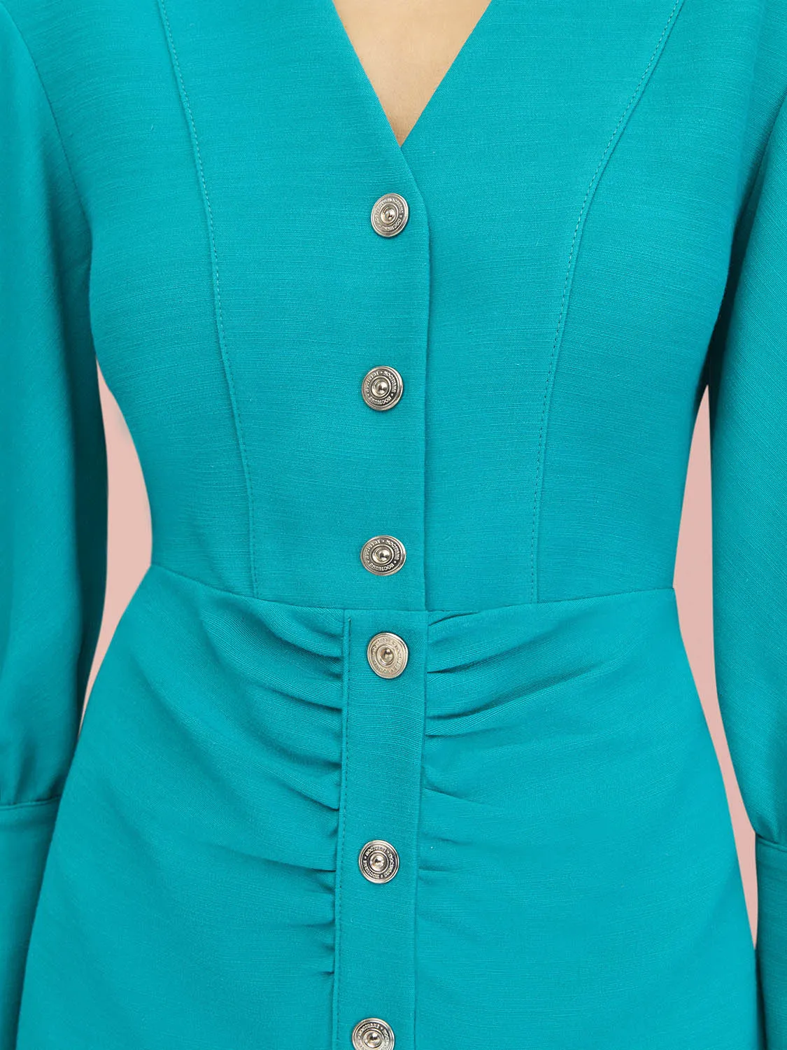 V-Neck Pencil Dress