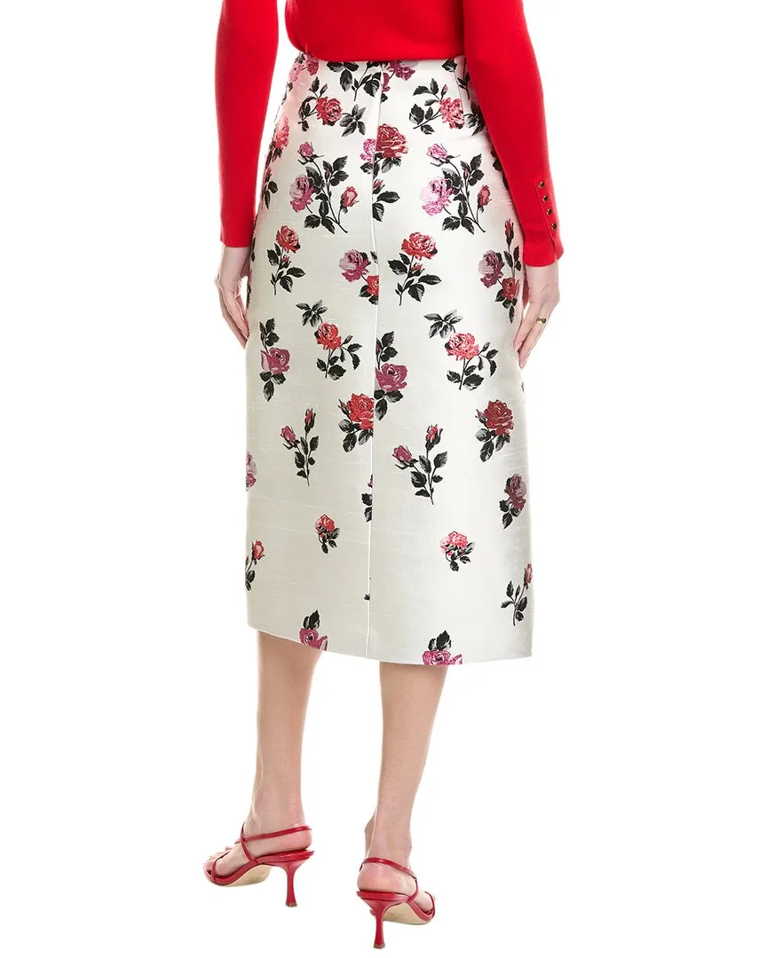 Valentino Jacquard Silk-Blend Skirt