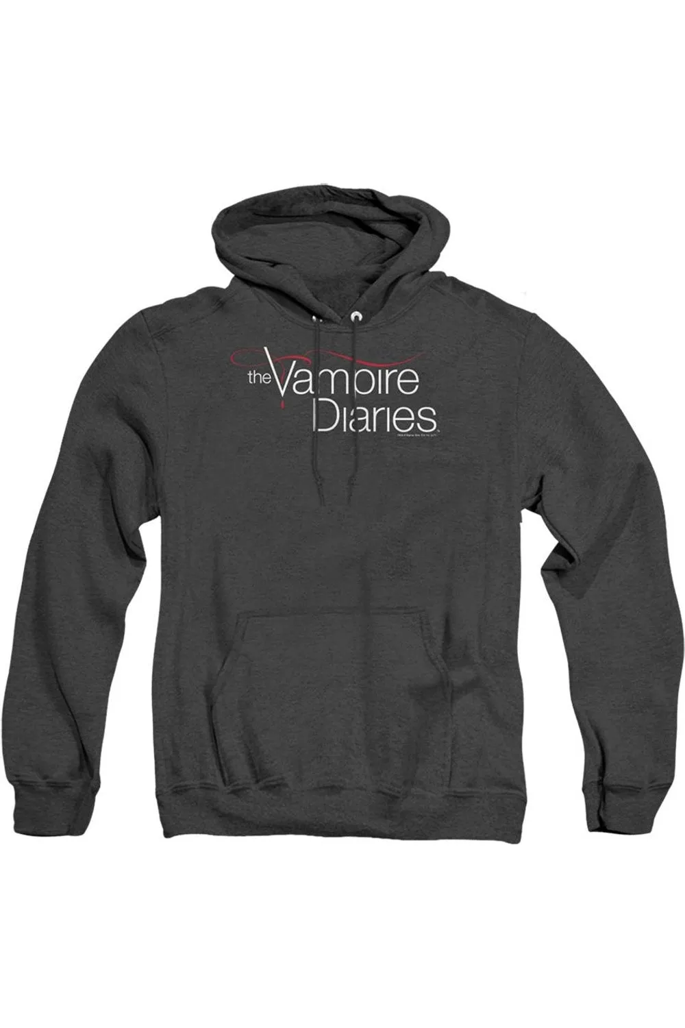Vampire Diaries Tvd Logo Adult Heather Hoodie / Hooded Sweatshirt